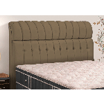 Cabeceira De Casal Condessa 140CM Nobuck Marrom Taupe 0030 Simbal