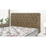 Cabeceira De Solteiro Imperatriz 160CM Nobuck Marrom Taupe 0030 Simbal 