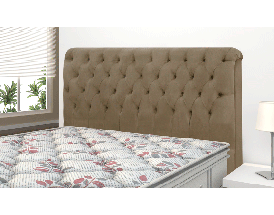 Cabeceira De Solteiro Imperatriz 160CM Nobuck Marrom Taupe 0030 Simbal 