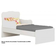 Berço Mini Cama Sonho Encantado 230 Branco/Branco Qmovi