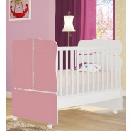 Berço Mini Cama Sonho Encantado 230 Branco/Rosa Qmovi