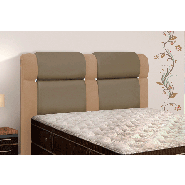 Cabeceira Casal Duquesa Para Cama Box 140CM Nobuck Bege II Com Marrom Taupe 0143 Simbal