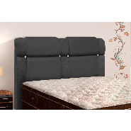 Cabeceira Casal Duquesa Para Cama Box 140CM Nobuck Cinza Escuro 0579 Simbal