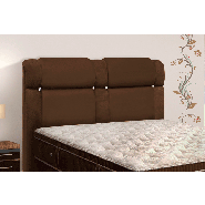 Cabeceira De Casal Duquesa 140CM Nobuck Marrom Chocolate 0013 Simbal