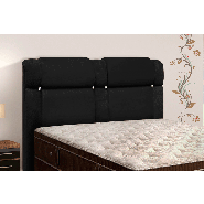 Cabeceira Casal Duquesa Para Cama Box 140CM Nobuck Negro 0578 Simbal