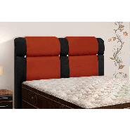 Cabeceira Casal Duquesa Para Cama Box 140CM Nobuck Negro Com Vermelho 0142 Simbal