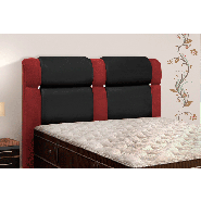 Cabeceira De Casal Duquesa 140CM Nobuck Vermelho Com Negro 0141 Simbal