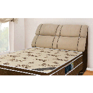 Cabeceira De Casal Imperador 140CM Nobuck Bege II Com Marrom Chocolate 0144 Simbal