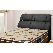 Cabeceira Casal Imperador Para Cama Box 140CM Nobuck Cinza Escuro Com Negro 0145 Simbal