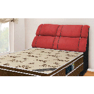 Cabeceira Casal Imperador Para Cama Box 160CM Nobuck Negro Com Vermelho Marte 0142 Simbal