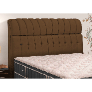 Cabeceira Solteiro Condessa Para Cama Box 90CM Nobuck Marrom Chocolate 0013 Simbal