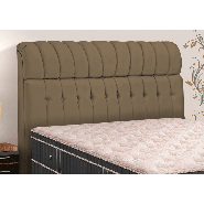 Cabeceira Solteiro Condessa Para Cama Box 90CM Nobuck Marrom Taupe 0030 Simbal