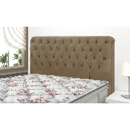 Cabeceira Solteiro Imperatriz Para Cama Box 90CM Nobuck Marrom Taupe 0030 Simbal