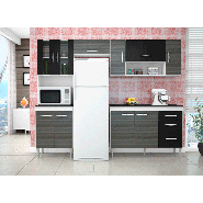 Cozinha Compacta Manuela 4/5 Peças Branco-Grigio-Preto Poquema