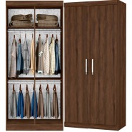 Guarda-Roupa Modulado Duster 2 Portas Cedro Touch Fosco Móveis Albatróz