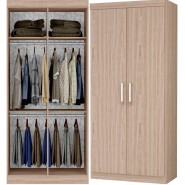 Guarda-Roupa Modulado Duster 2 Portas Teka Touch Fosco Móveis Albatróz