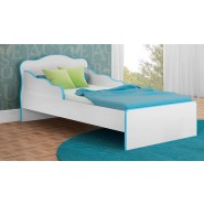 Mini Cama Infanto Juvenil 113 Doce Sonho Branco/Branco/Azul Qmovi