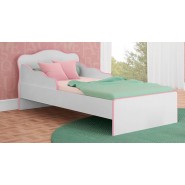 Mini Cama Infanto Juvenil 113 Doce Sonho Branco/Branco/Rosa Qmovi