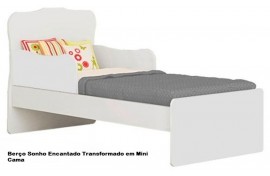 Berço Mini Cama Sonho Encantado 230 Branco-Branco Qmovi