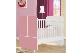 Berço Mini Cama Sonho Encantado 230 Branco-Rosa Qmovi