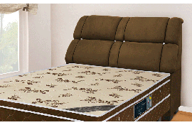 Cabeceira De Casal Imperador 140CM Nobuck Marrom Chocolate 0013 Simbal