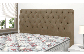 Cabeceira De Solteiro Imperatriz 90CM Nobuck Marrom Taupe 0030 Simbal 