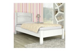 Cama De Solteiro Riviera Branco-Branco Demóbile