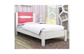 Cama De Solteiro Riviera Branco-Rosa Demóbile