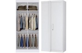 Guarda-Roupa De Canto Duster 1 Porta Branco-Branco Albatróz