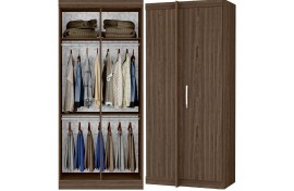 Guarda-Roupa De Canto Duster 1 Porta Nogal-Nogal Albatróz