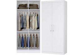 Guarda-Roupa Duster 2 Portas Branco-Branco Albatróz