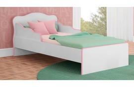 Mini Cama Doce Sonho 113 Branco-Branco-Rosa Qmovi