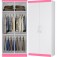 Guarda-Roupa Duster 2 Portas Branco-Rosa Albatróz